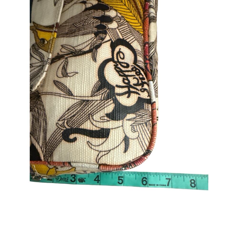 Sakroots Organizer Foldover Cosmetic Case Zip Top Ivory Bird Peace Print - Picture 11 of 12